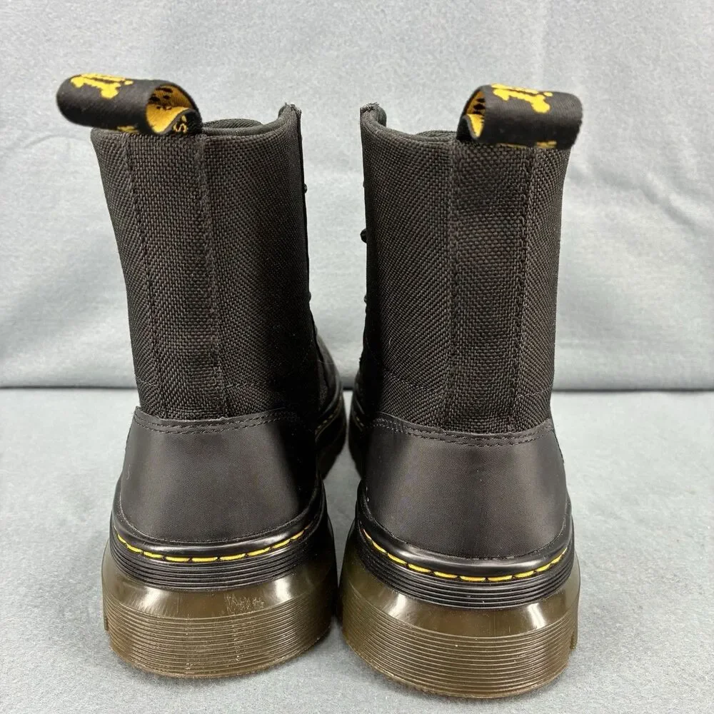 Dr. Martens Combs II Black Canvas Combat Boots Men’s US 8 Women’s US 9 Lace Up